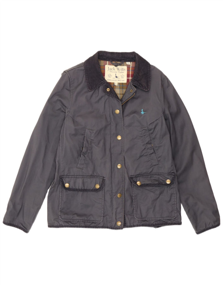 Jack Wills Γυναικείο Utility Jacket UK 14 Large Navy Blue Cotton
