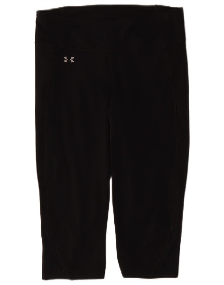Under Armour Γυναικεία γραφικά Κάπρι Κολάν UK 14 Large Black Polyester