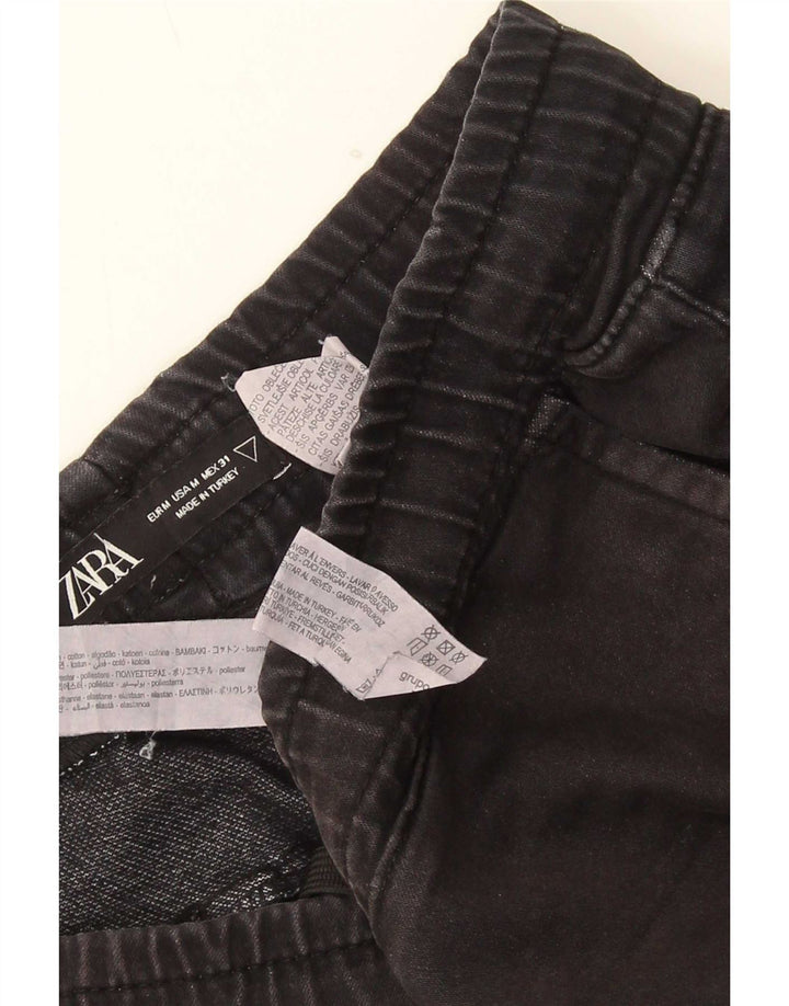 Ανδρικό σορτς Zara μεσαίο W34 μαύρο βαμβακερό