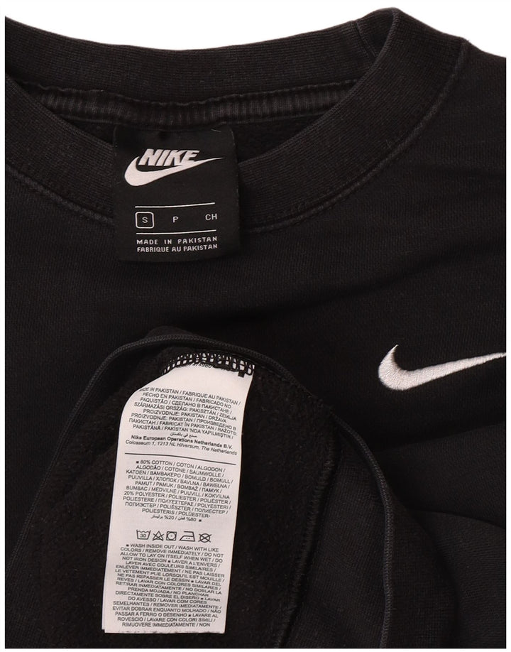 Γυναικείο φούτερ Nike Crop Oversized Jumper UK 10 Small μαύρο βαμβακερό