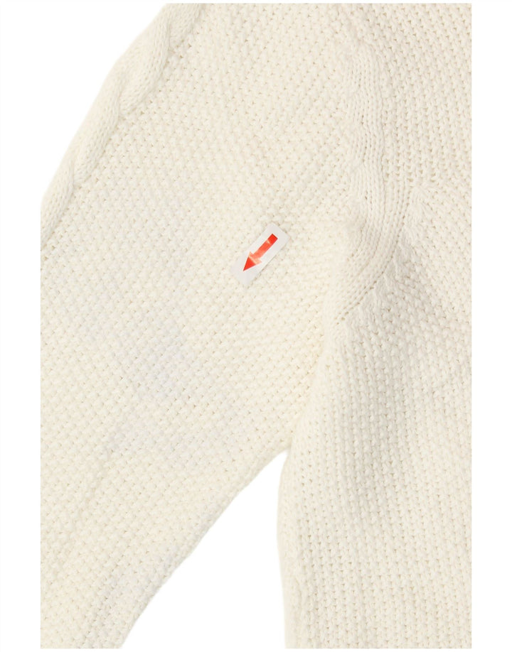 Γυναικείο πουλόβερ Oasis Boat Neck Jumper UK 14 Μεσαίο λευκό βαμβακερό