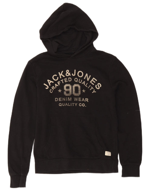 Jack & Jones Ανδρικό γραφικό κουκούλα Jumper XS Μαύρο βαμβακερό