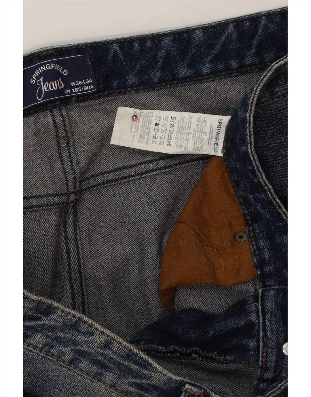 Ανδρικό Slim Jeans Springfield W38 L34 Blue Cotton
