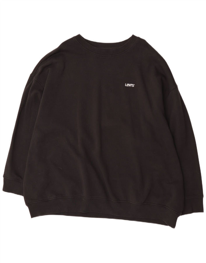 Ανδρικό φούτερ Levi's Relaxed Fit Jumper 5XL Μαύρο βαμβακερό