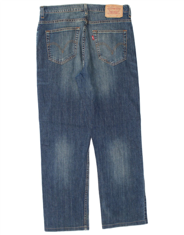 Levi's Mens 752 Straight Jeans W34 L29 Μπλε Βαμβακερό