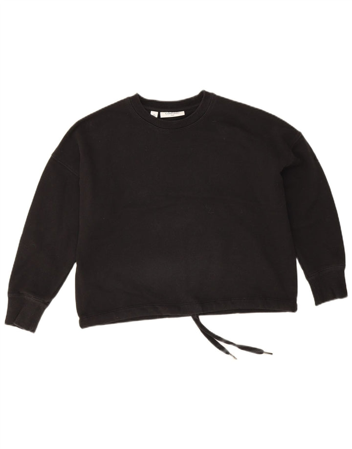 Calvin Klein Γυναικείο γκολφ Crop Oversized Top 3/4 μανίκια UK 10 Small Black