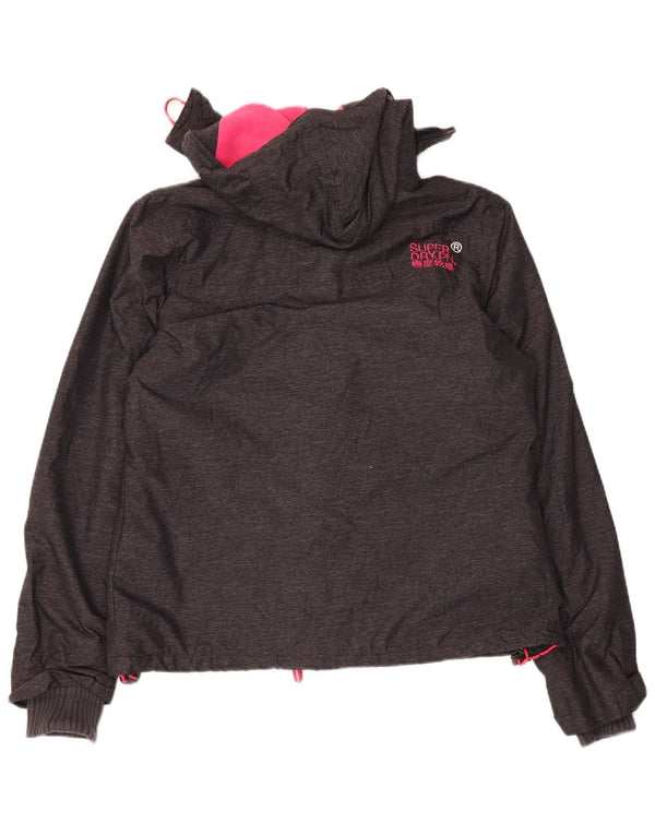Superdry Γυναικείο Windcheater Hooded Windbreaker Jacket UK 16 Large Grey