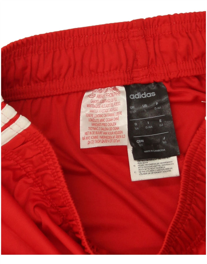 Adidas Boys Sport Short 13-14 Years Red Polyester
