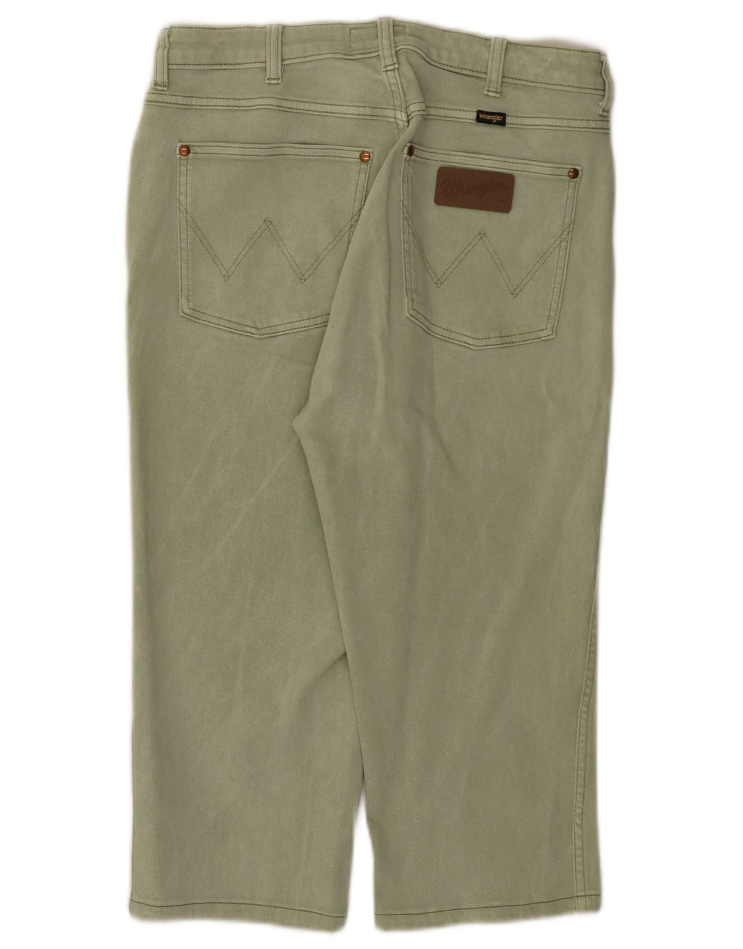 Γυναικείο ίσιο casual παντελόνι WRANGLER W30 L27 Πράσινο βαμβακερό