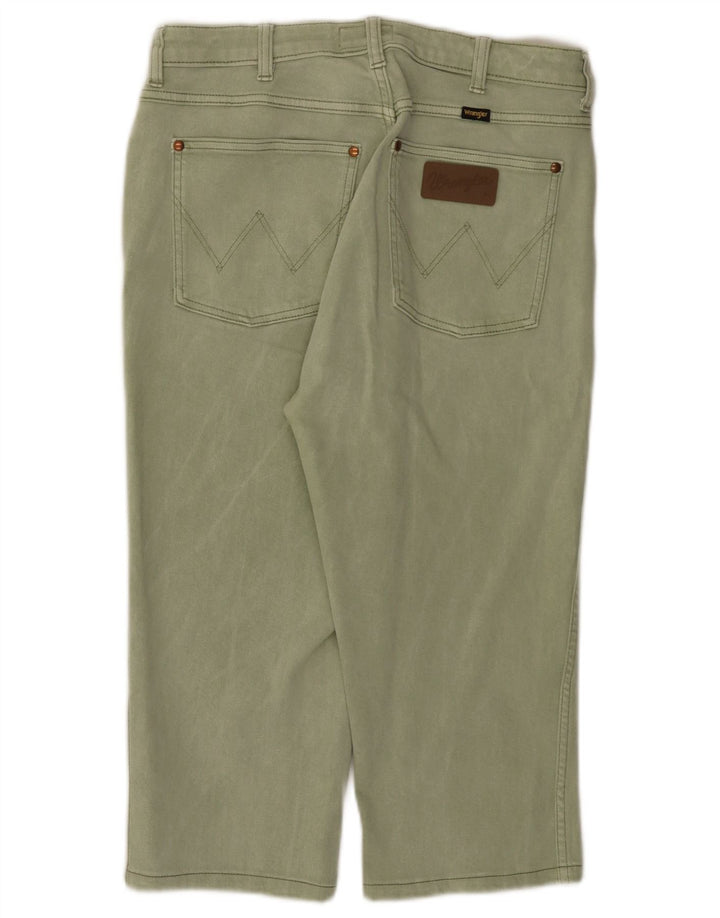 Γυναικείο ίσιο casual παντελόνι WRANGLER W30 L27 Πράσινο βαμβακερό