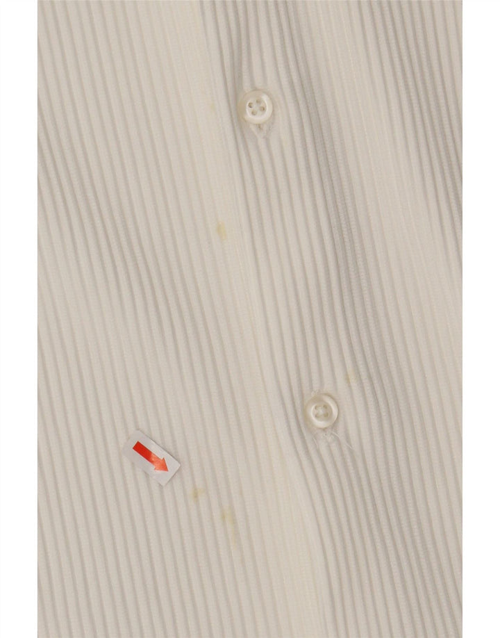 ZARA Mens Short Sleeve Shirt Medium White Polyester Vintage Zara and Second-Hand Zara from Messina Hembry 