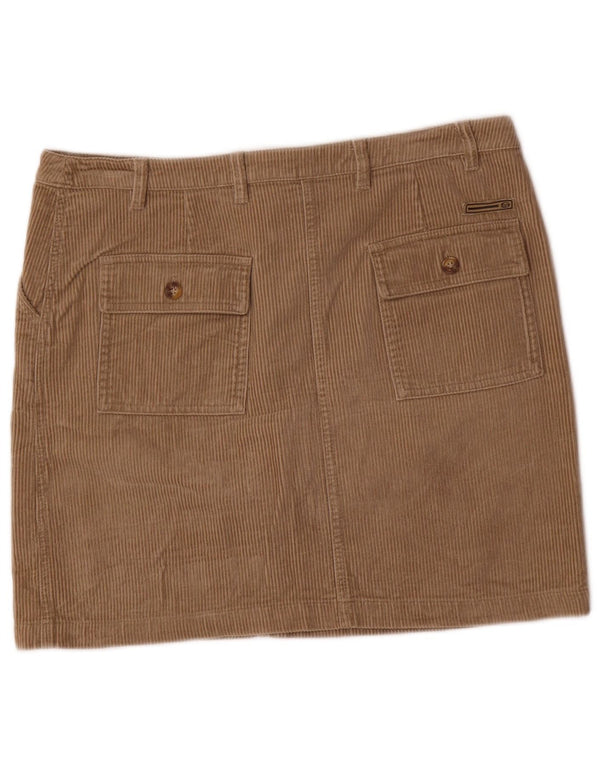 Sergio Tacchini Γυναικεία κοτλέ φούστα IT 44 Medium W34 Beige βαμβακερή