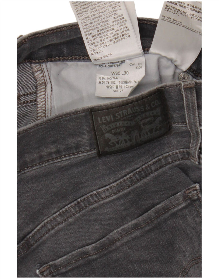 LEVI'S Womens 311 Shaping Skinny Jeans W30 L30 Γκρι βαμβακερό
