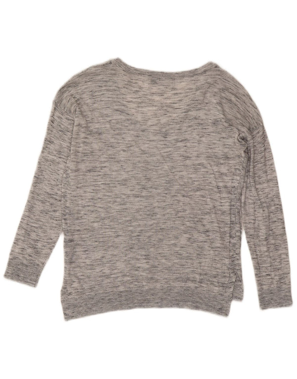 Marks & Spencer Γυναικείο πουλόβερ με λαιμόκοψη σε V UK 8 Small Grey Flecked