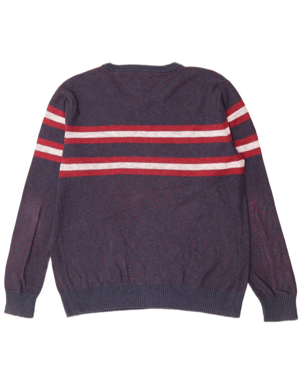 Tommy Hilfiger Boys Crew Neck Jumper πουλόβερ 14-15 ετών XL μπλε ριγέ