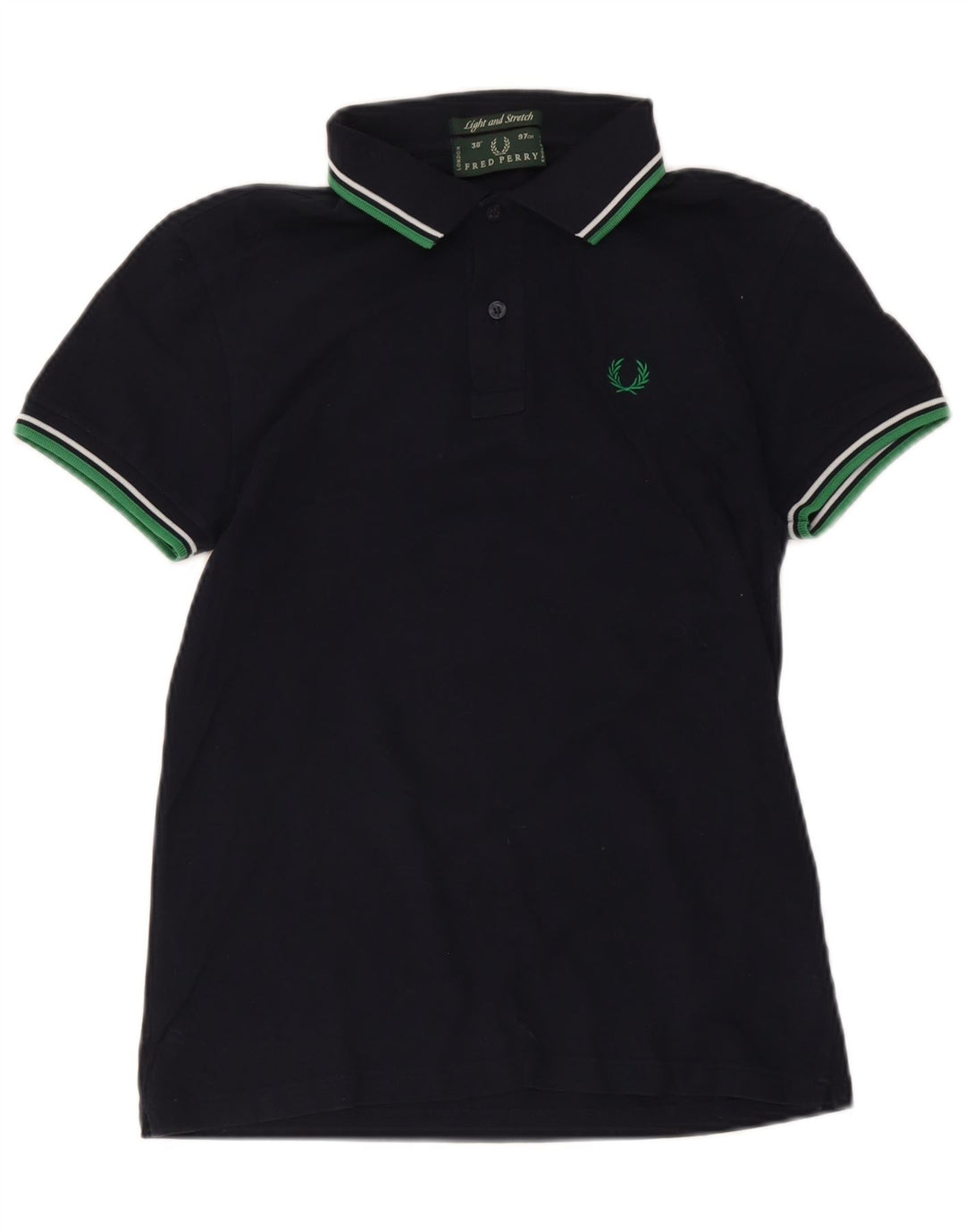 Fred Perry Ανδρικό πουκάμισο Polo Μικρό Βαμβακερό ριγέ μπλε ναυτικό
