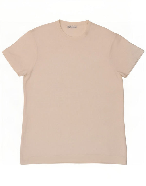 Zara Ανδρικό T-Shirt Top Small White