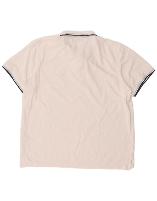 Pierre Cardin Mens Regular Fit Polo Shirt Large White Cotton