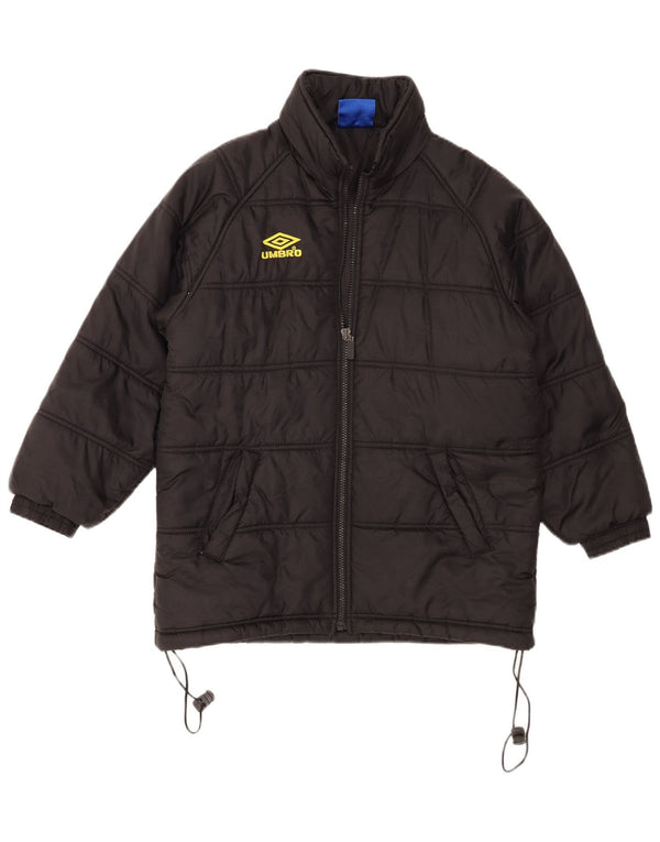 Μπουφάν με επένδυση Umbro Boys 10-11 Years Black Nylon