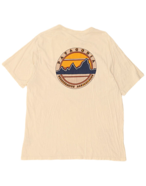 Patagonia Ανδρικό T-Shirt Regular Fit Top Large Beige