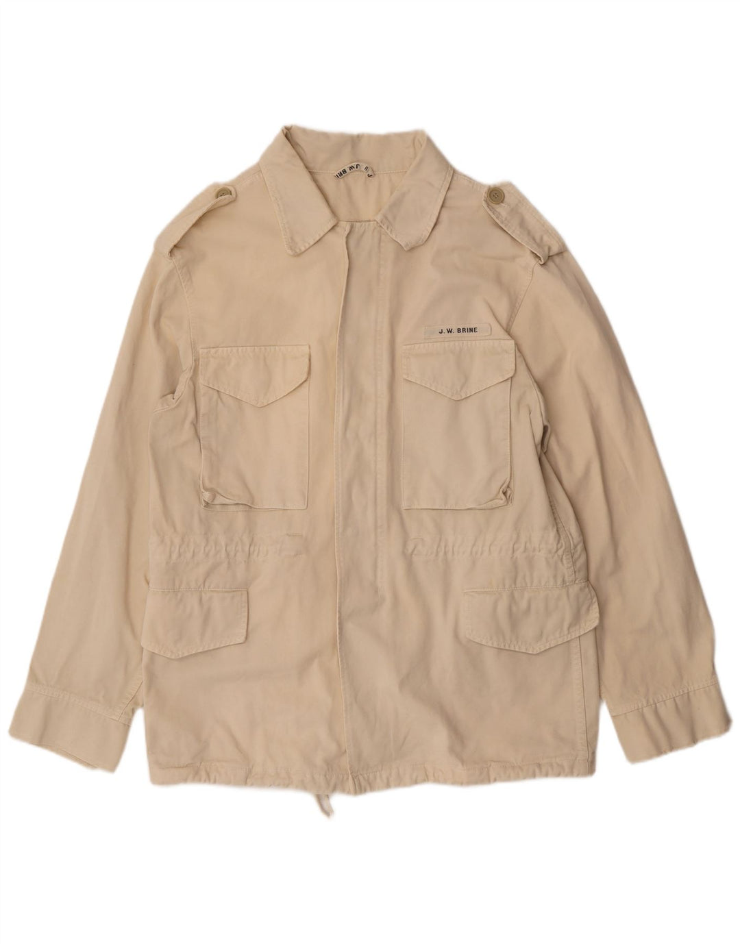 Ανδρικό Στρατιωτικό Μπουφάν VINTAGE UK 36 Small Beige Cotton