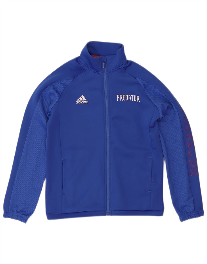 Adidas Boys Predator Graphic αθλητική φόρμα Top Jacket 9-10 Years Blue Polyester
