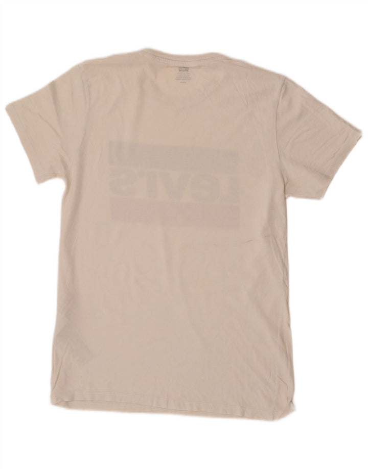 Ανδρικό γραφικό μπλουζάκι Levi's Small off λευκό βαμβακερό