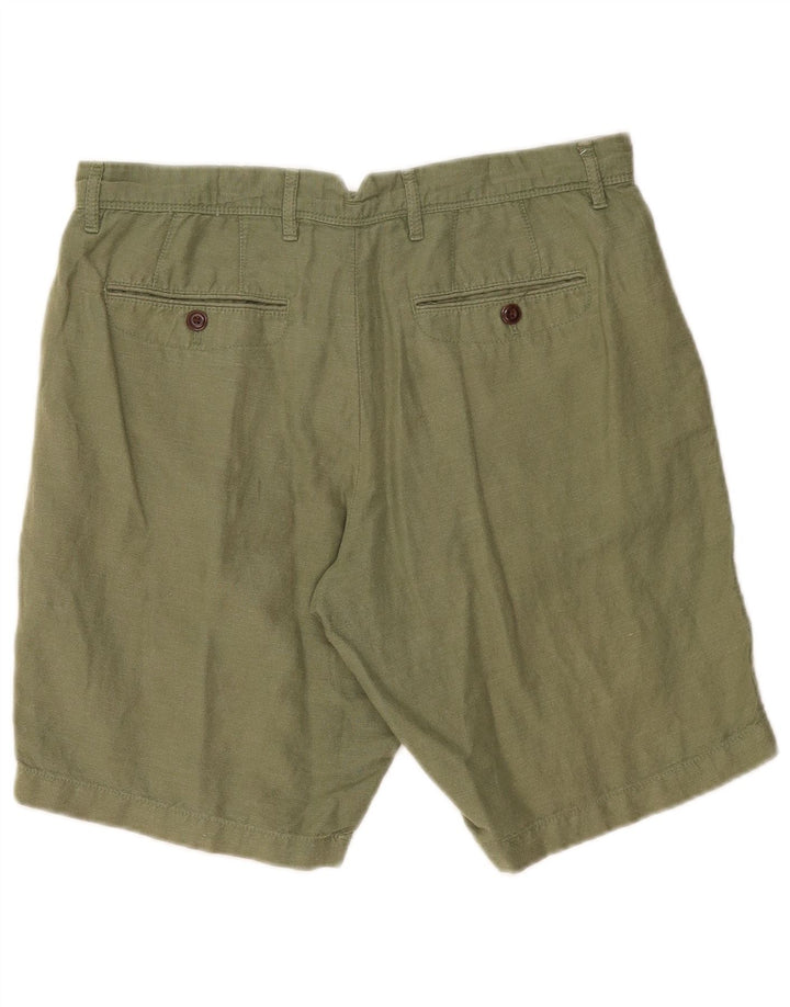 GAP Mens Chino Shorts W30 Medium  Green Linen