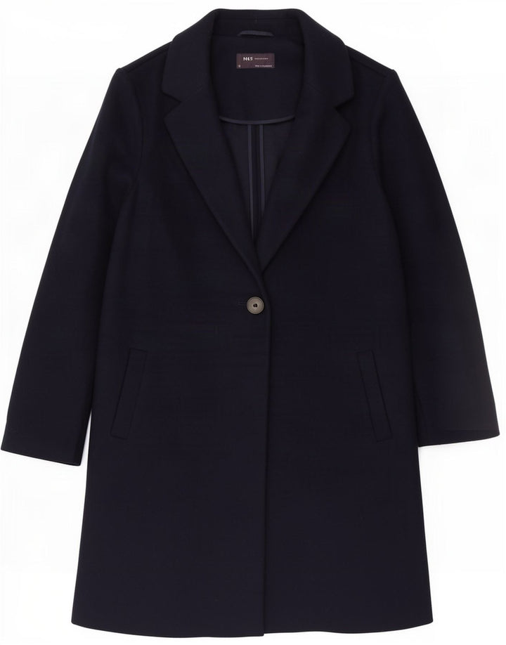 Marks & Spencer Γυναικείο υπερμεγέθη πανωφόρι UK 10 Small Navy Blue Polyester