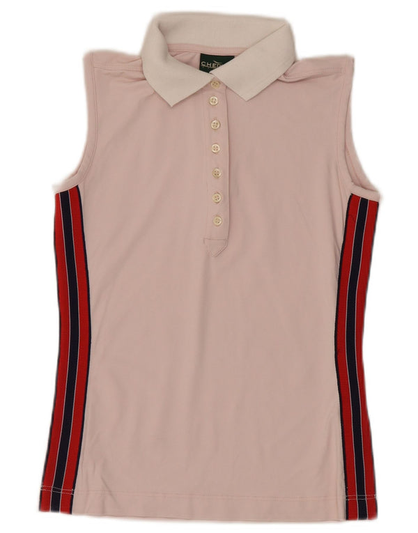 Chervo γυναικείο αμάνικο μπλουζάκι πόλο IT 42 Medium Pink Colourblock Sports
