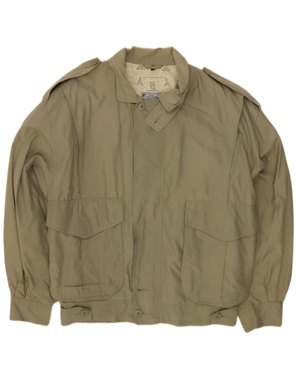 Vintage Ανδρικό Military Jacket IT 50 Large Khaki Cotton