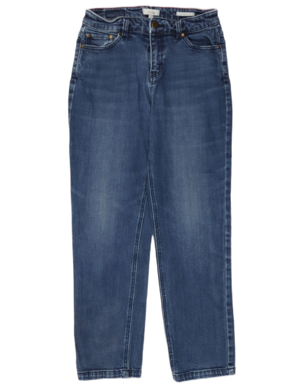 Joules Γυναικεία Crop Straight Jeans UK 10 Small W27 L26 Blue Cotton