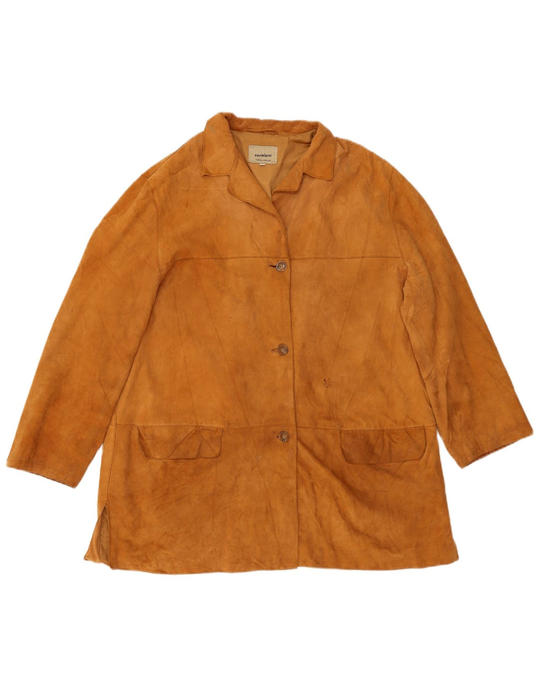 Conbipel Γυναικείο Suede Jacket IT 48 XL Καφέ Δερμάτινο