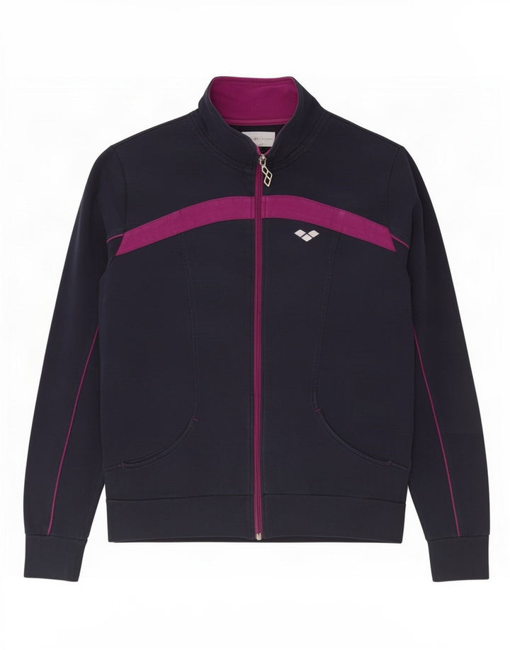 Γυναικεία αθλητική φόρμα Arena Top Jacket UK 14 Medium Navy Blue Colourblock