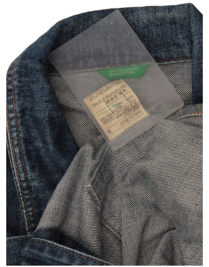 Benetton Γυναικείο Τζιν Μπουφάν UK 14 Medium Blue Cotton