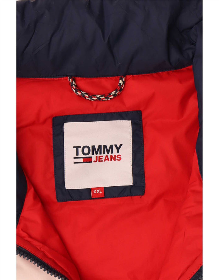 Tommy Hilfiger Ανδρικό μπουφάν με επένδυση UK 44 2XL Blue Colorblock Polyamide