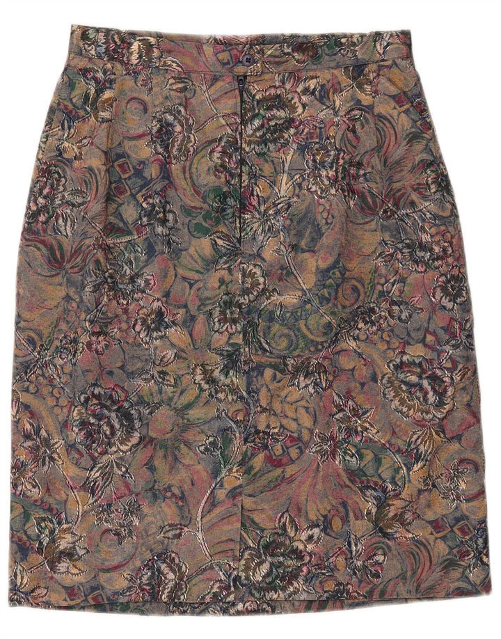 Vintage Γυναικεία Pencil Φούστα W27 Μικρή πολύχρωμη Paisley