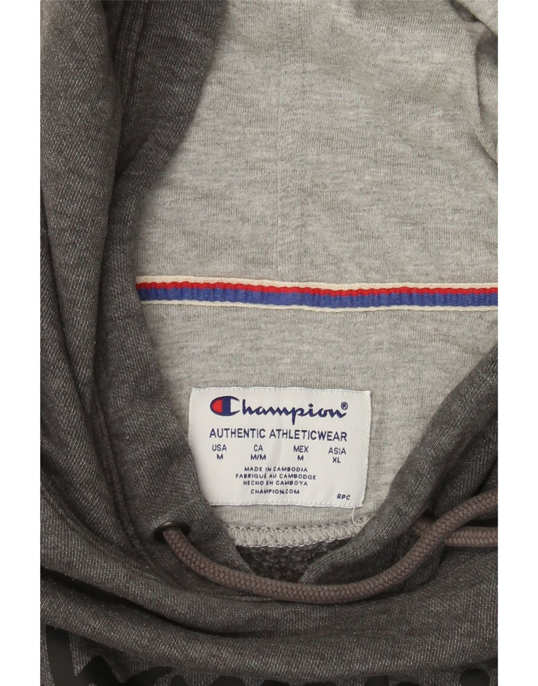 Ανδρικά γραφικά κουκούλα Champion Medium Grey Flecked