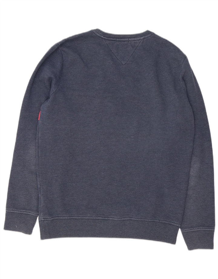Γραφικό ανδρικό φούτερ Tommy Hilfiger Jumper Medium Navy Blue Colourblock