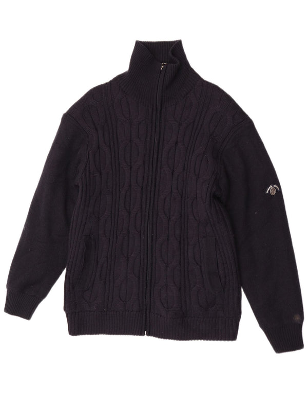 Ανδρικό πουλόβερ vintage ζακέτα XL Navy Blue Μαλλί Merino