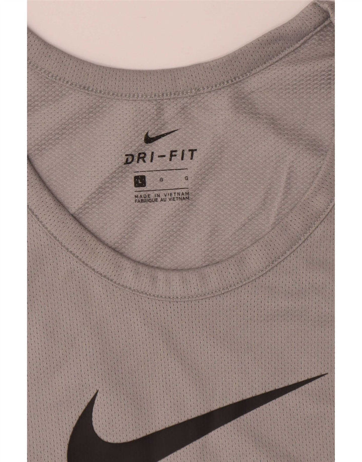 Γραφικό γιλέκο Nike Mens Dri Fit, μεγάλο γκρι πολυεστέρας