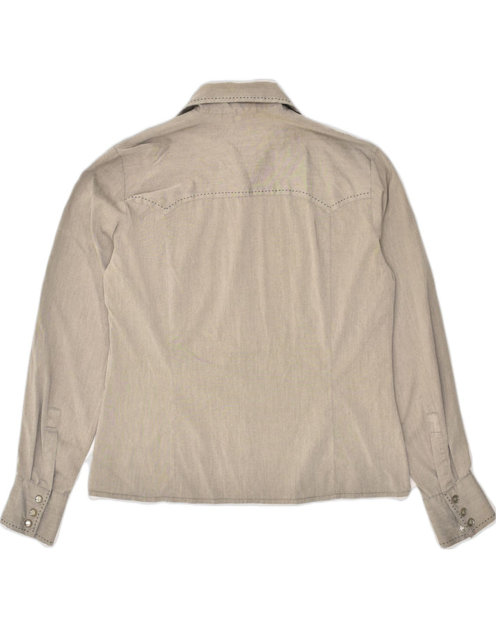 CERRUTI Womens Shirt UK 18 XL Grey Cotton | Vintage Cerruti | Thrift | Second-Hand Cerruti | Used Clothing | Messina Hembry 