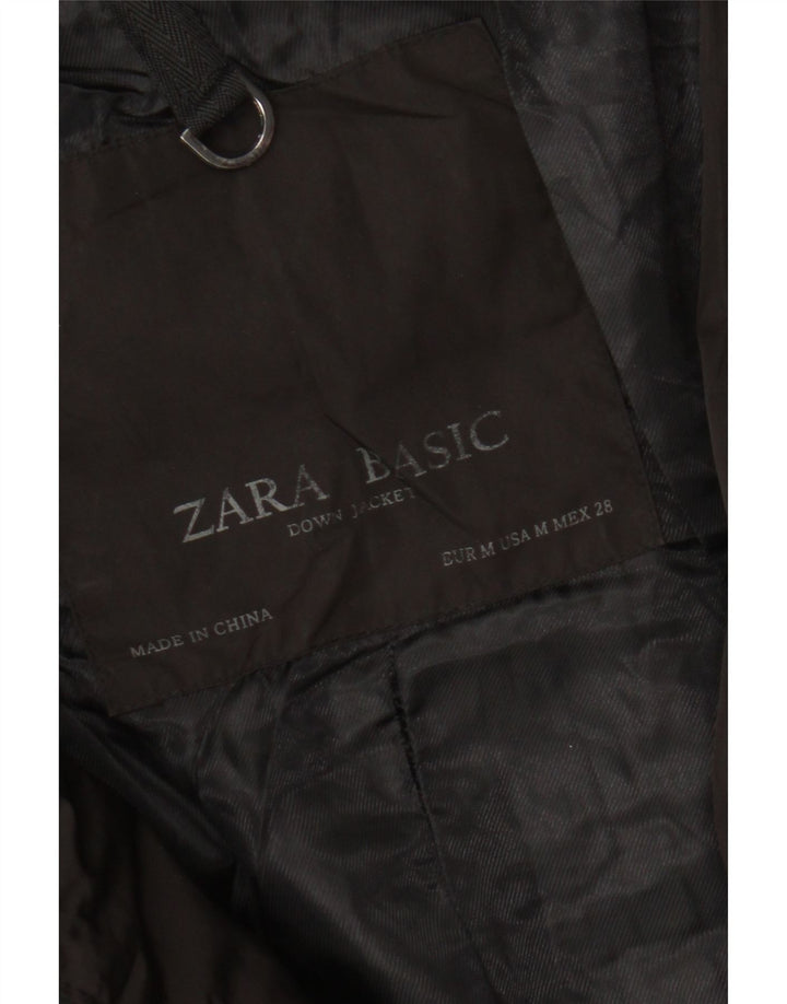 Zara Γυναικείο παλτό UK 12 Medium Black Polyester
