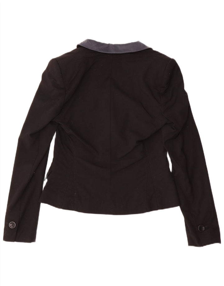 Karen Millen Γυναικείο Μπουφάν 1 Κουμπί Blazer UK 10 Small Black Wool