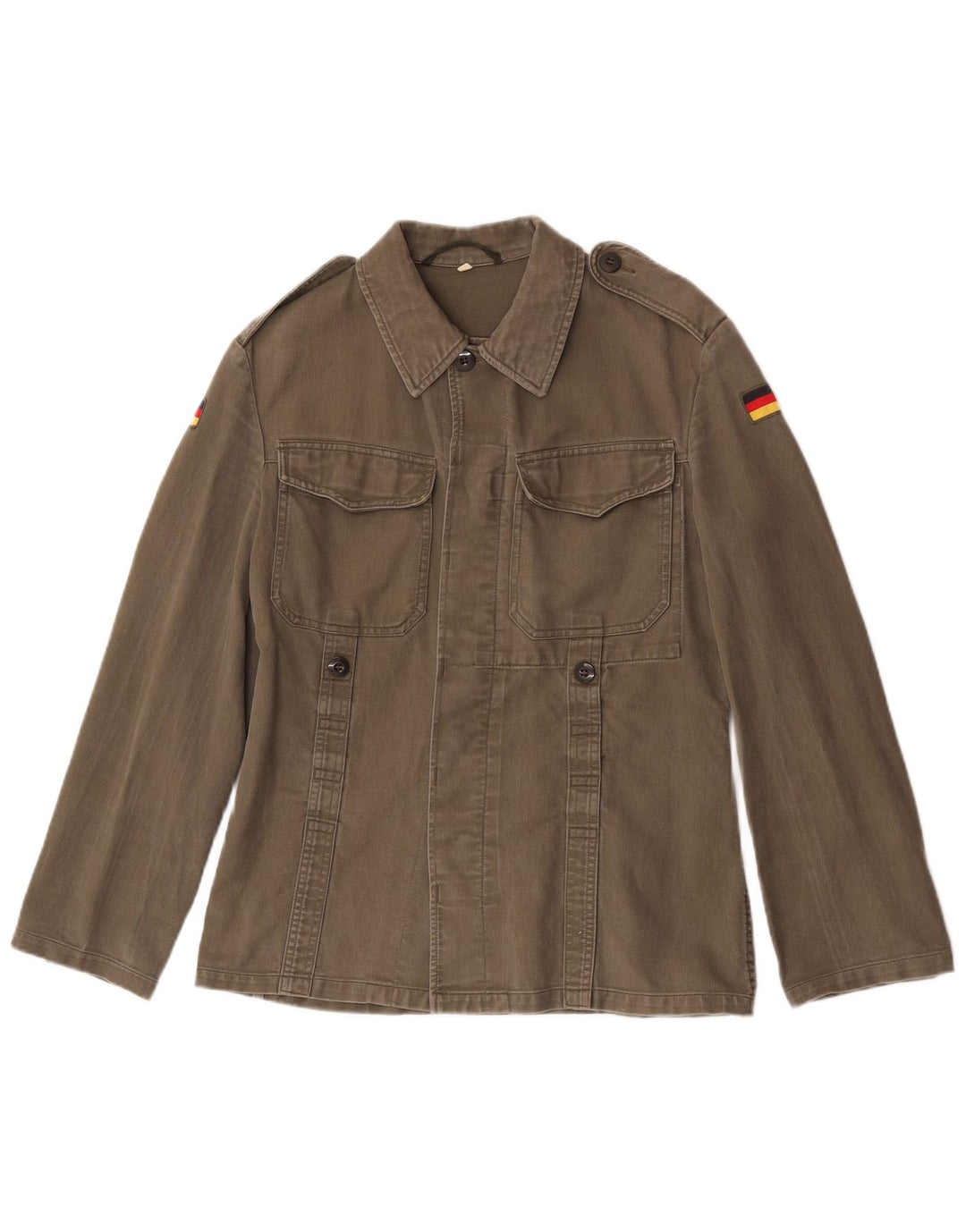 Vintage γυναικείο στρατιωτικό πουκάμισο UK 10 Small Khaki
