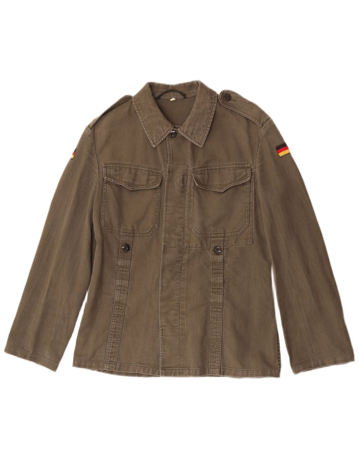 Vintage γυναικείο στρατιωτικό πουκάμισο UK 10 Small Khaki