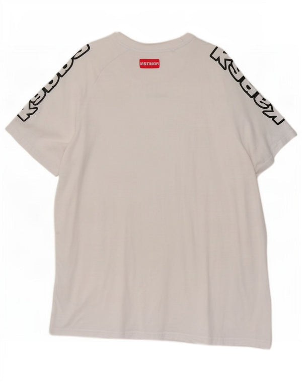 Ανδρικό γραφικό T-Shirt Kappa Top XL Λευκό βαμβακερό