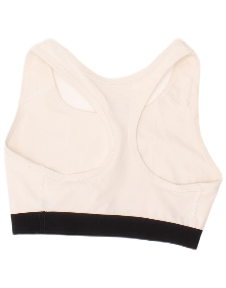 Nike Γυναικείο Dri Fit Αθλητικό Σουτιέν Τοπ Μικρό Λευκό Πολυεστέρας Αθλητικό