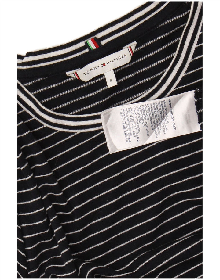 TOMMY HILFIGER Γυναικείο T-Shirt Top 10 Small Navy Blue ριγέ Lyocell