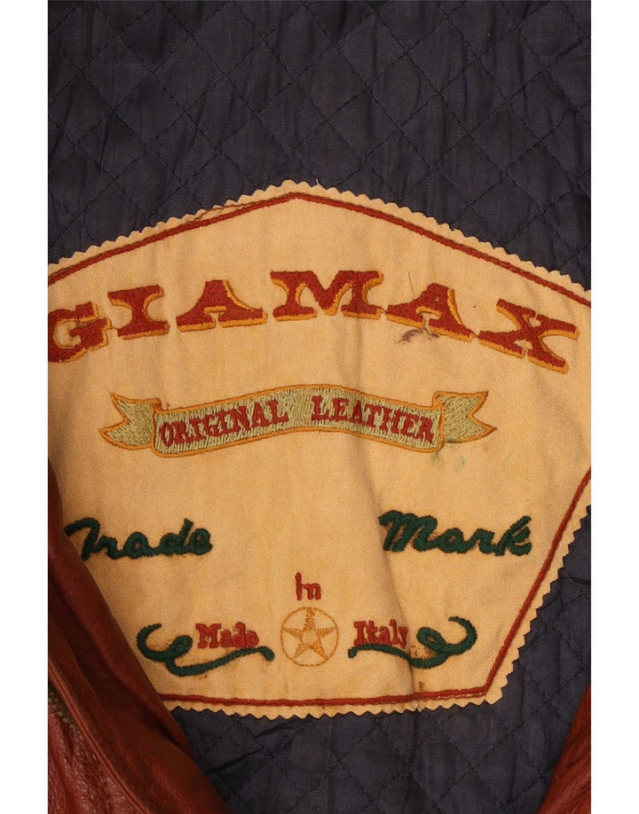 Ανδρικό δερμάτινο παλτό Giamax UK 40 Large Brown